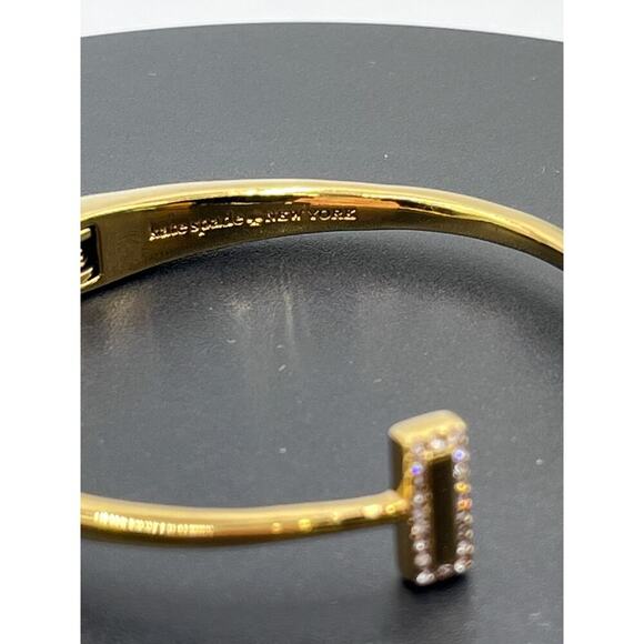 Kate Spade New York Raise the Bar Pave Ends Hinged Bangle Bracelet - Picture 5 of 11